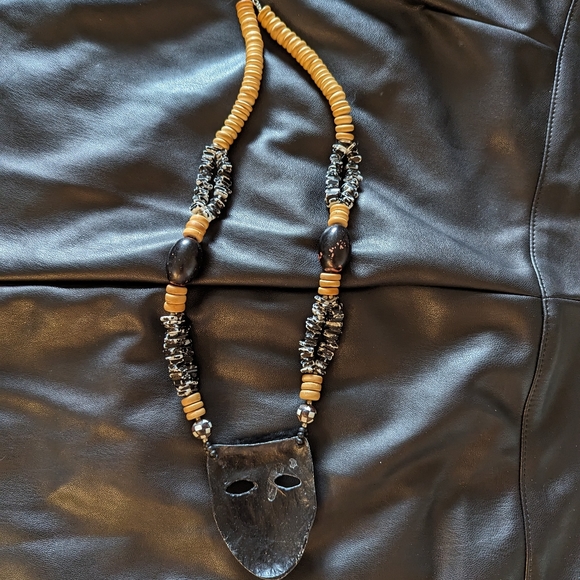 Theater mask necklace and Beau @ Sterling pin brooch BUNDLE - Picture 6 of 10